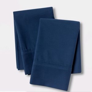 Threshold Standard 300 Thread Count Ultra Soft Pillowcase Set - Dark Blue